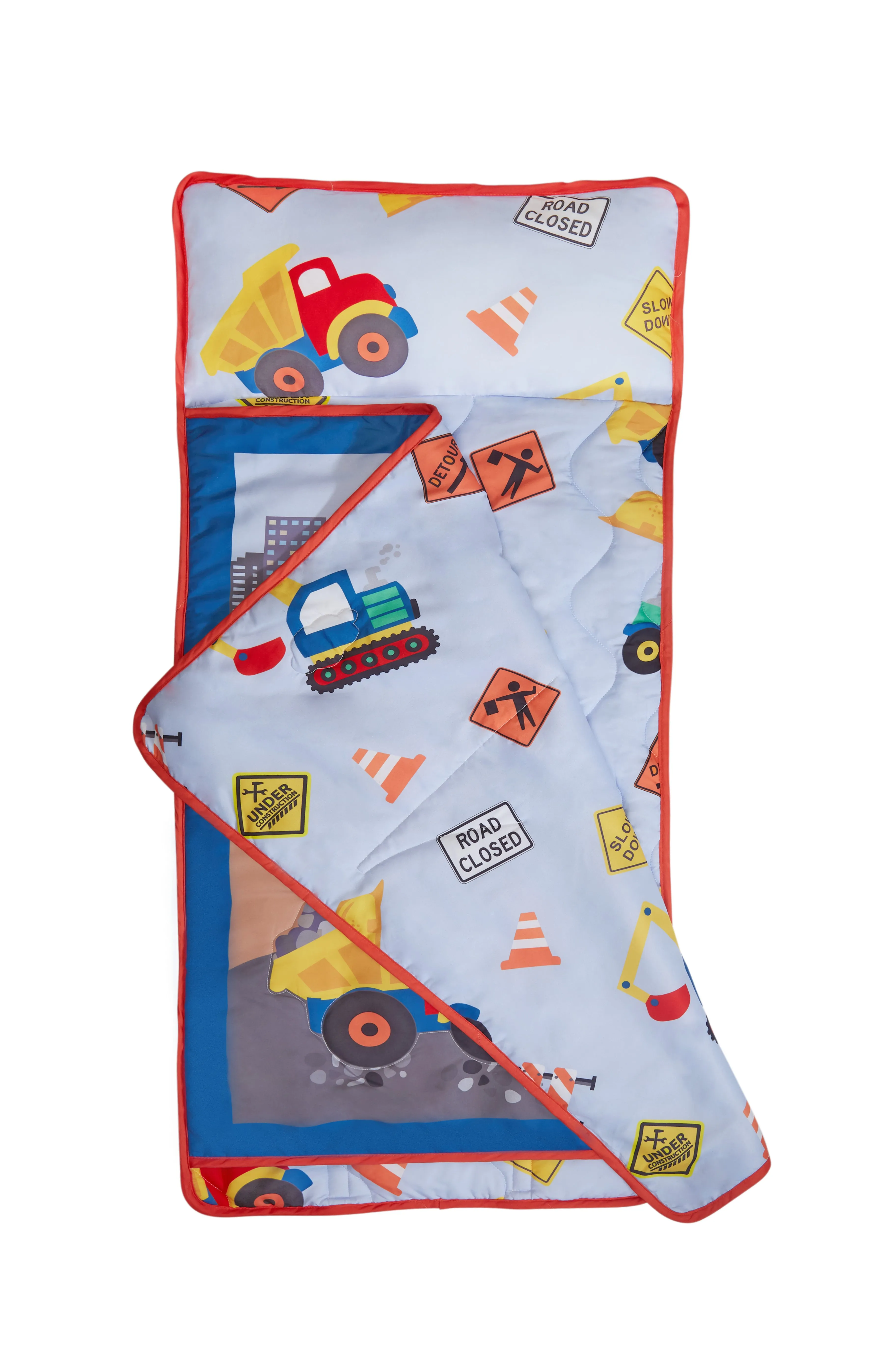 Under Construction Toddler Nap Mat with Pillow