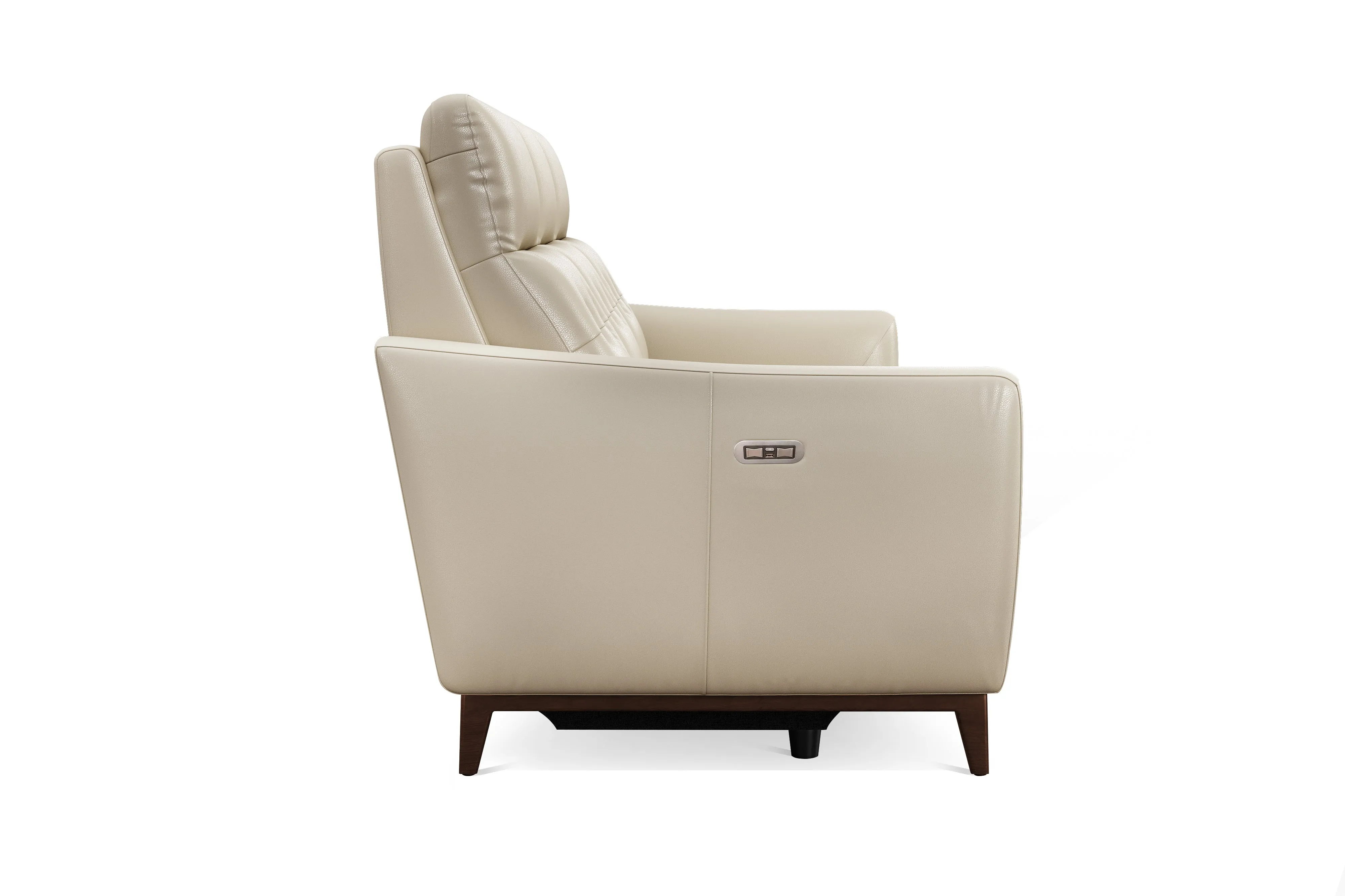 Valencia Elena Leather Three Seats Power Recliner Sofa, Cream