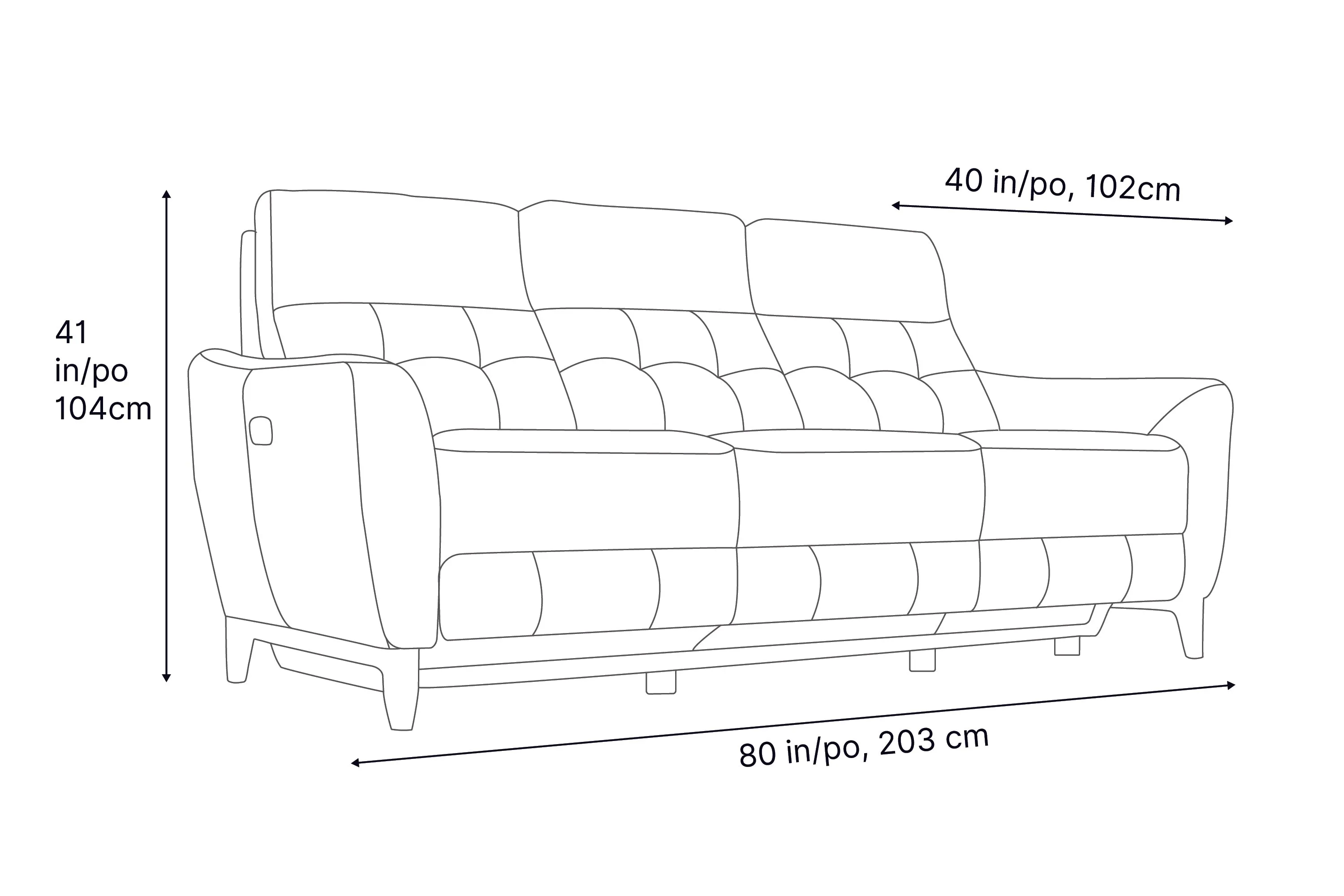 Valencia Elena Leather Three Seats Power Recliner Sofa, Cream