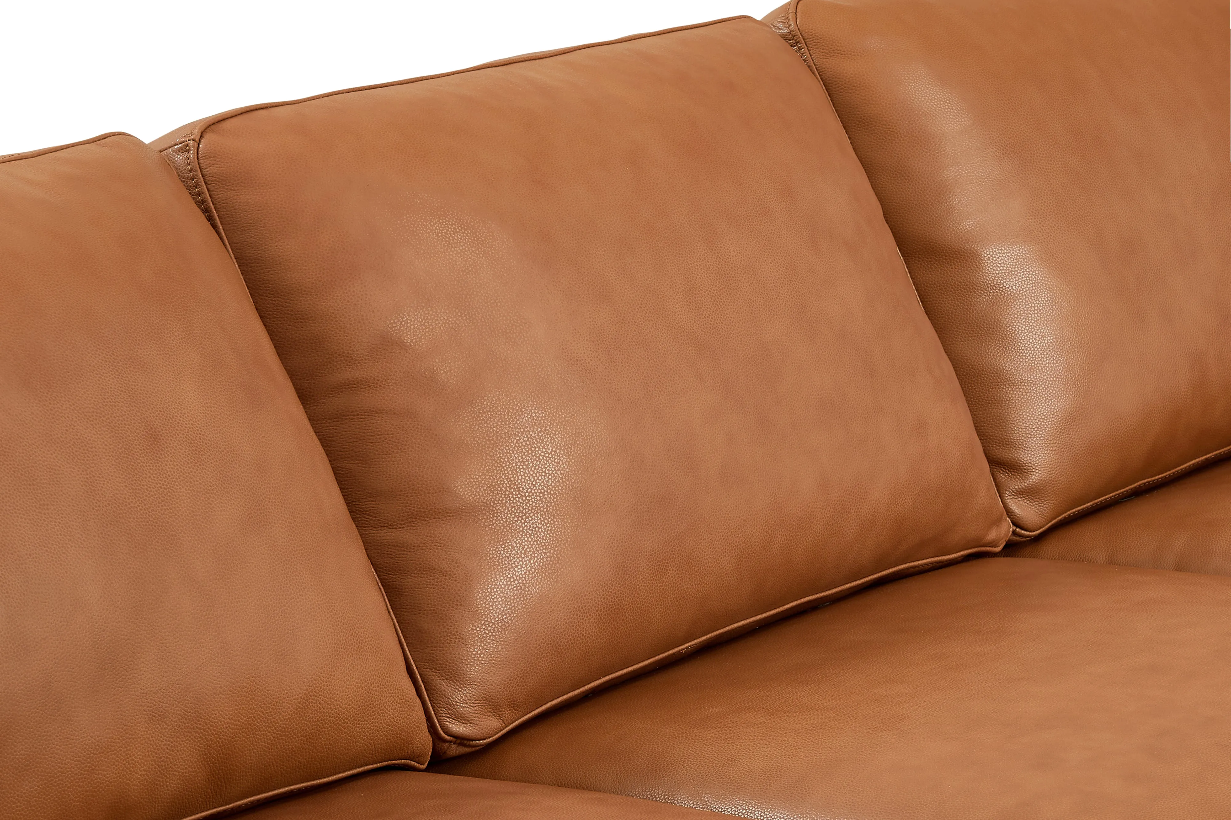 Valencia Grosseto Top Grain Leather Sofa, Three Seats, Cognac