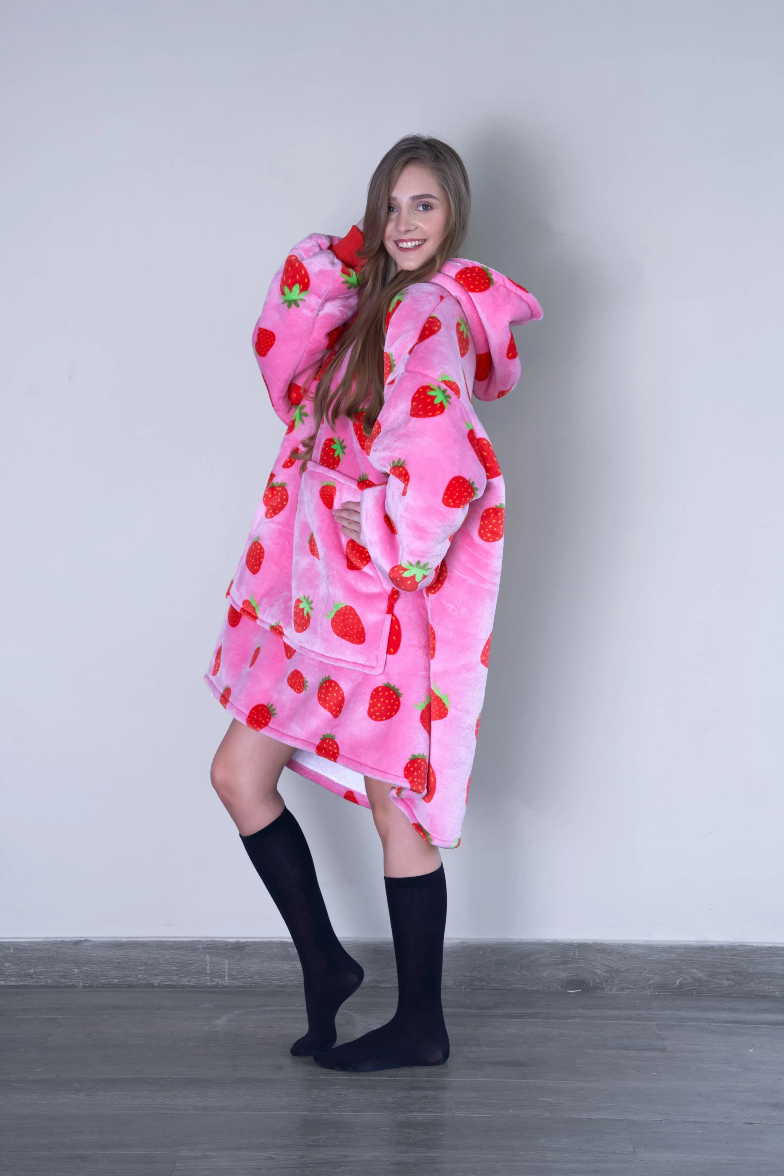 Very Strawberry - Hoodie Blanket - Comfy Series