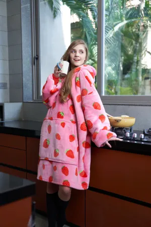 Very Strawberry - Hoodie Blanket - Comfy Series