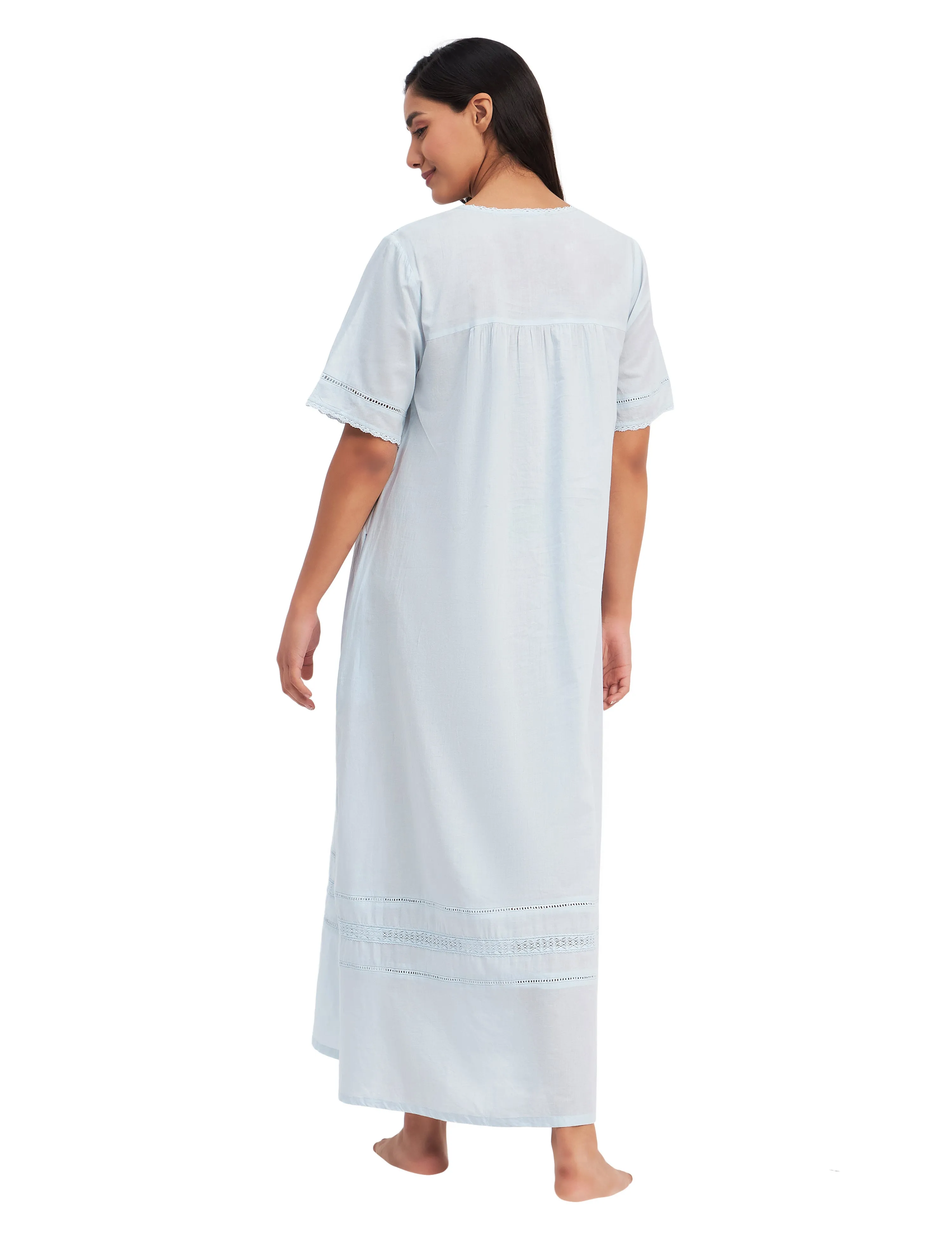 Victorian Maxi Dress Short Sleeve