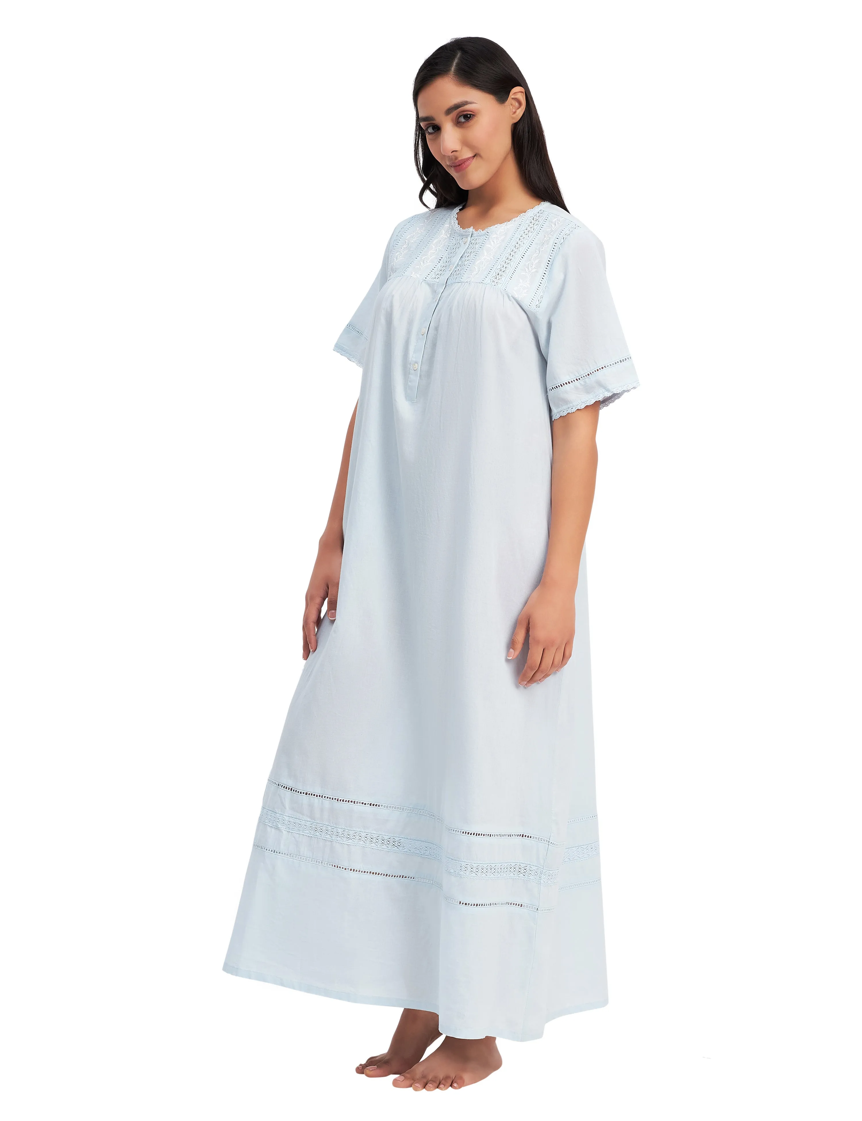 Victorian Maxi Dress Short Sleeve