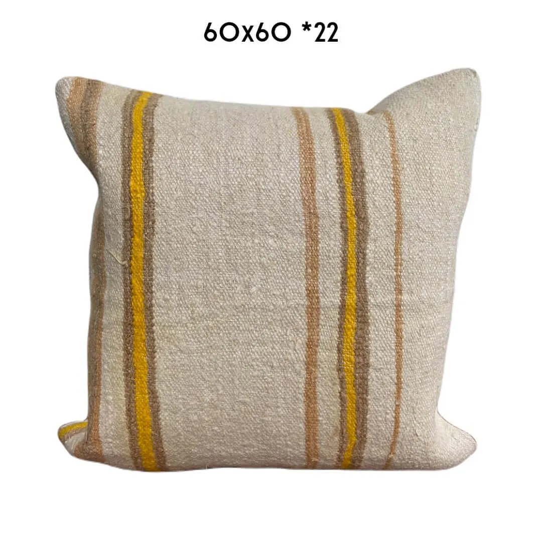 Vintage Hemp Cushions 60x60cm