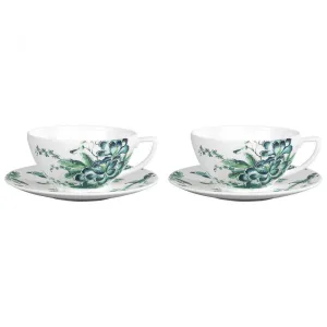 Wedgwood Jasper Conran Chinoiserie Teacup & Saucer White Set of 2