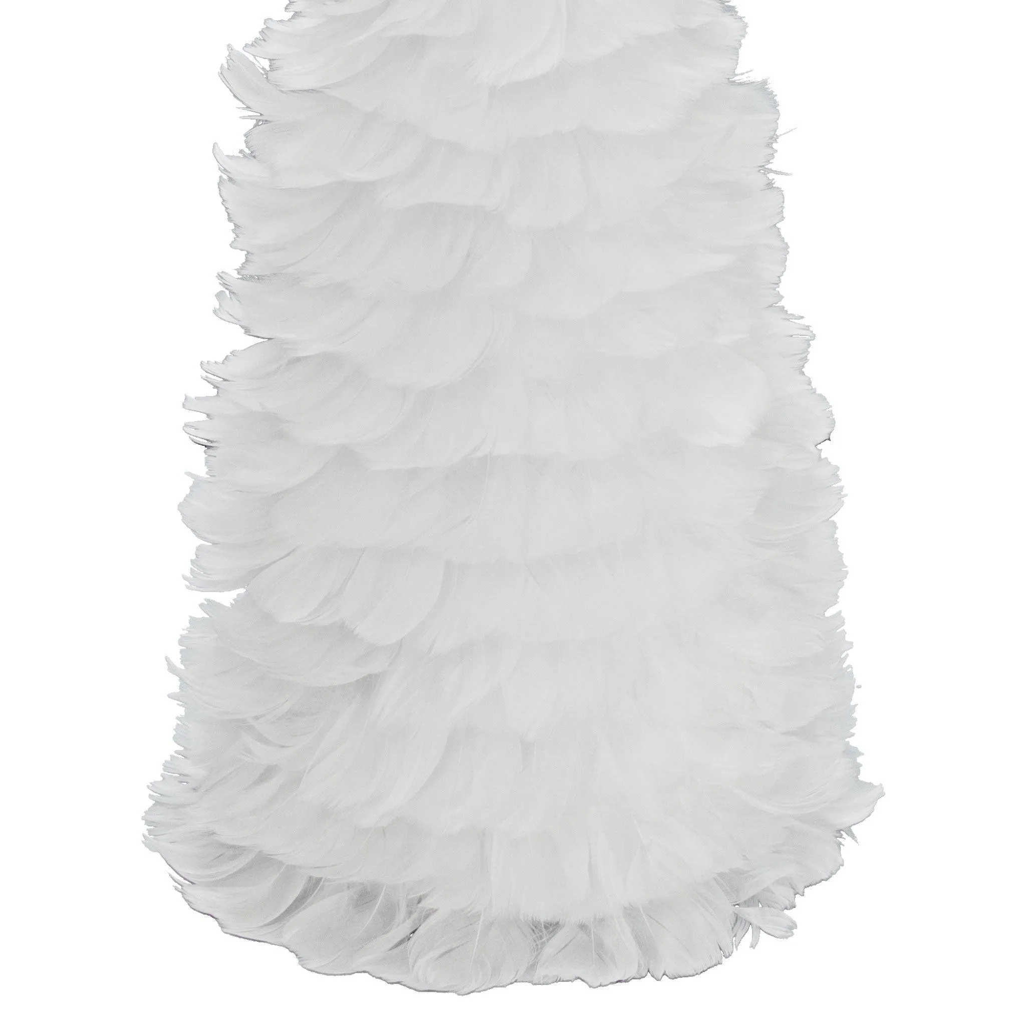 White Goose Feather Christmas Tree Cone