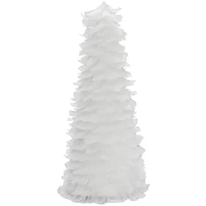 White Goose Feather Christmas Tree Cone