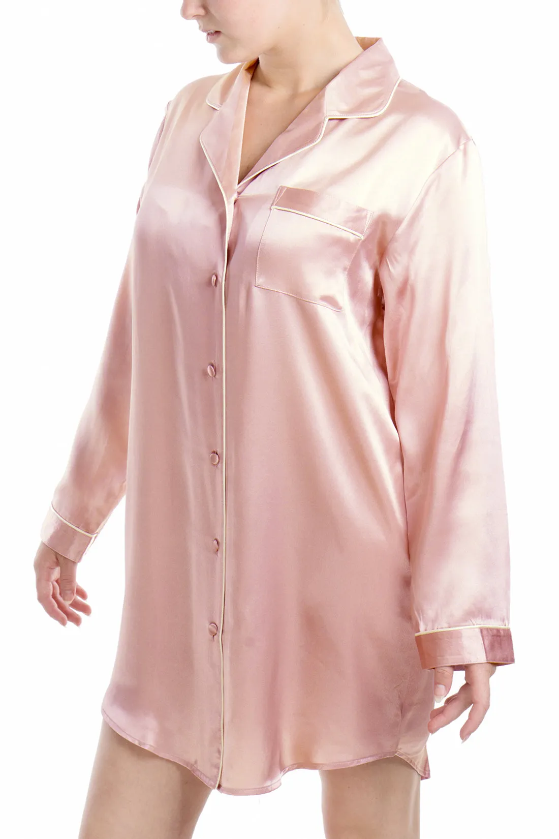 Women's Silk Sleepwear 100% Silk Sleepshirt