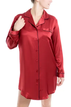 Women's Silk Sleepwear 100% Silk Sleepshirt